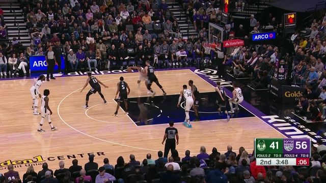 【2023年03月14日 雄鹿vs国王集锦】两个中锋之间的博弈 萨博尼斯单吃大洛 随后大洛连取5分