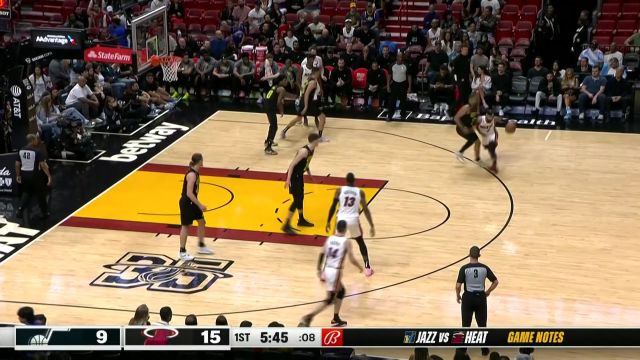 【2023年03月14日 爵士vs热火集锦】好的防守遇上更好的进攻！文森特持球单打三分颜射塔克