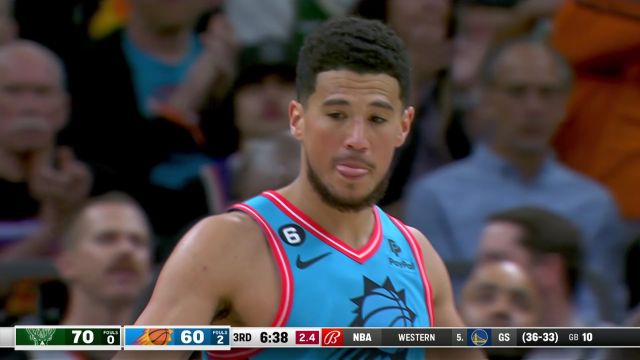 【2023年03月15日 雄鹿vs太阳集锦】强硬进攻打懵防守 布克顶开卡特抛投命中