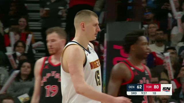 【2023年03月15日 掘金vs猛龙集锦】个人单打教科书！约基奇无视防守强硬出手打成2+1