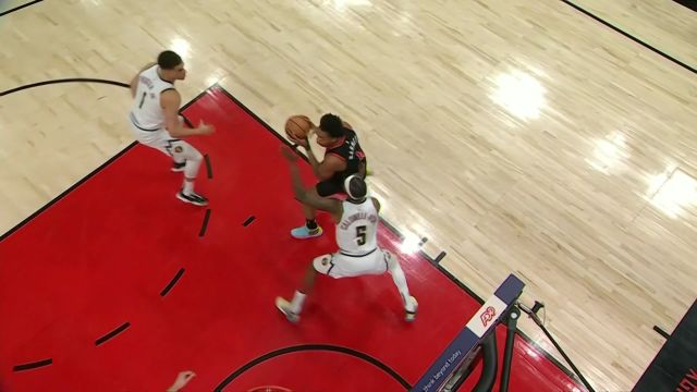 【2023年03月15日 掘金vs猛龙集锦】我命由我不由天！巴恩斯旱地拔葱暴力劈扣势大力沉