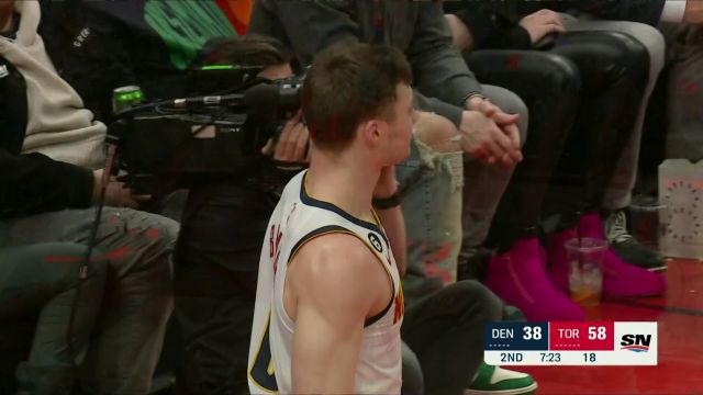 【2023年03月15日 掘金vs猛龙集锦】预判你的预判！穆雷箭步穿云追身大帽摁下巴顿