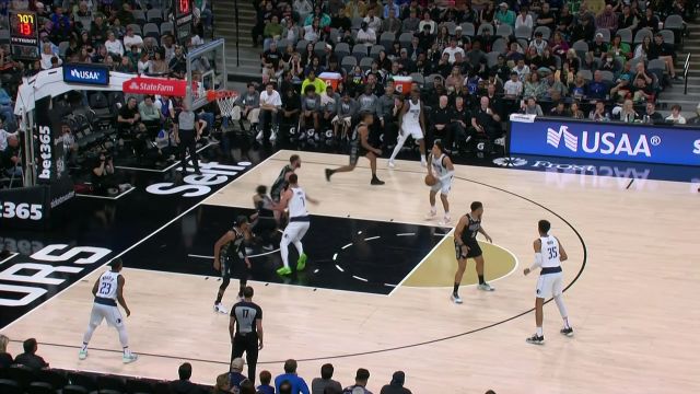 【2023年03月16日 独行侠vs马刺集锦】内线纵横捭阖 鲍威尔掀翻琼斯上演暴力劈扣