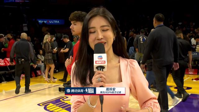 【2023年03月18日 独行侠vs湖人集锦】前方记者周玲安赛后采访欧文：