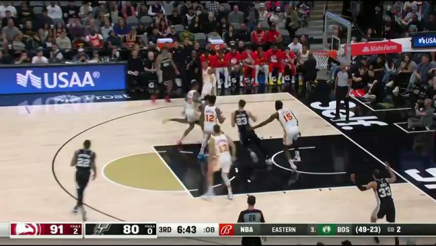 【2023年03月20日】NBA常规赛：老鹰vs马刺第3节中文解说回放