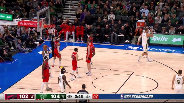 【2023年03月20日 猛龙vs雄鹿集锦】猛龙11-118雄鹿 字母哥22+13+10三双数据取胜