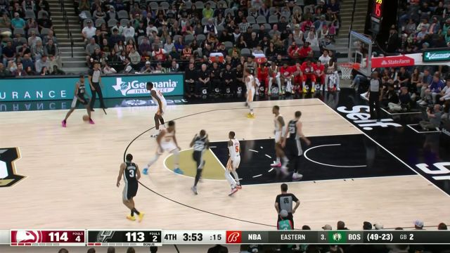 【2023年03月20日 老鹰vs马刺集锦】焦灼之际强势破局！韦斯利不惧强敌强突卡佩拉反超比分