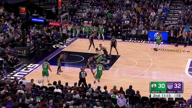 【2023年03月22日 凯尔特人vs国王集锦】篮下守株待兔 莱尔斯伸出长臂钉板大帽布罗戈登