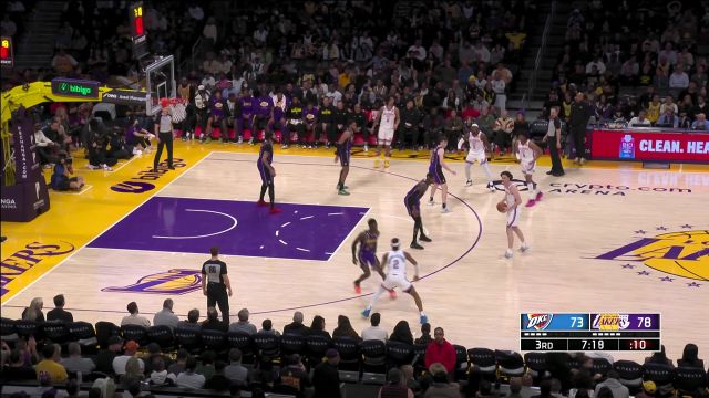 【2023年03月25日 雷霆vs湖人集锦】依靠着进攻给出回应 吉迪三分手起刀落特洛伊-布朗以牙还牙