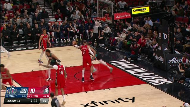 【2023年03月28日 鹈鹕vs开拓者集锦】神兵天降！诺克斯空中抢板转体补扣一气呵成