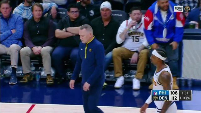 【2023年03月28日 76人vs掘金集锦】麦克丹尼尔斯抢断约基奇 霸气扣篮一骑绝尘