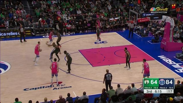 【2023年03月29日 凯尔特人vs奇才集锦】怀特苍鹰猎食追身封盖 布朗人缝游走单手劈扣制霸禁区