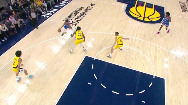 【2023年04月01日 雷霆vs步行者集锦】禁区内得分如同探囊取物 阿龙-威金斯打进2+1后又完成补扣