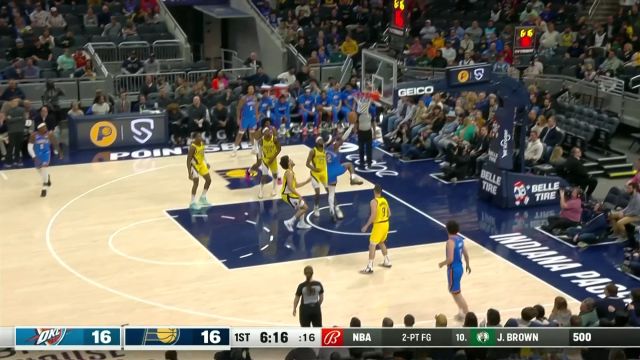 【2023年04月01日 雷霆vs步行者集锦】防守在哪里？亚历山大顺步突破一飞冲天轻松扣篮