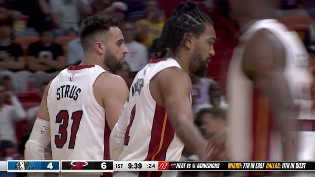 【2023年04月02日 独行侠vs热火集锦】文森特底线突破无惧对抗 面对小哈达威高难度打进2+1