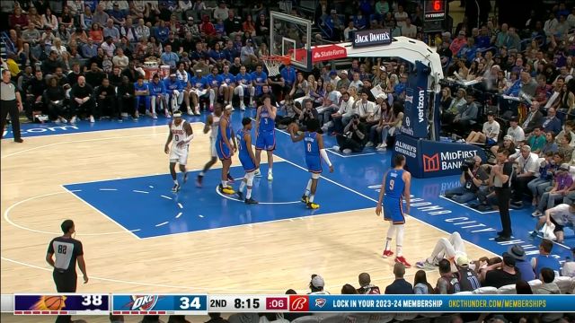 【2023年04月03日 太阳vs雷霆集锦】给你点颜色看看！杜兰特正面硬杠萨里奇后仰跳投2+1