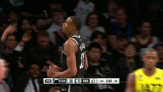 【2023年04月03日 爵士vs篮网集锦】一招写意回马枪！克拉克斯顿假传真上细腻左手勾手打成