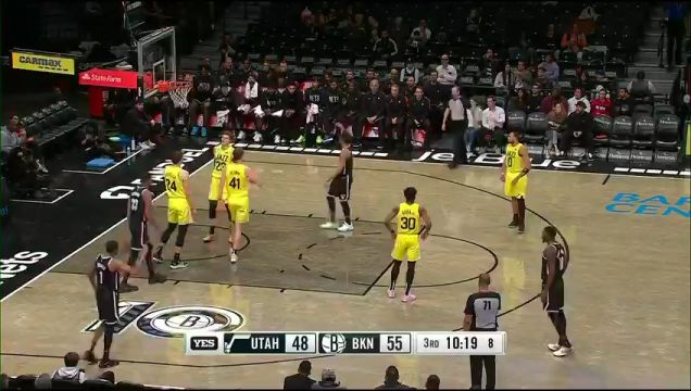 【2023年04月03日】NBA常规赛：爵士vs篮网第3节英文原声回放