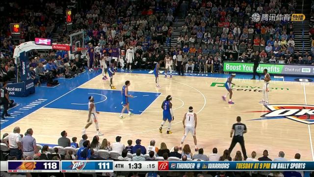 【2023年04月03日】太阳vs雷霆第4节英文原声回放