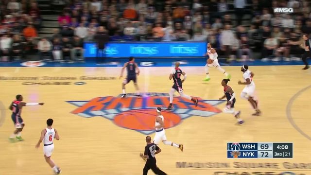 【2023年04月03日 奇才vs尼克斯集锦】强大的核心力量 布伦森内线闪转腾挪无视防守