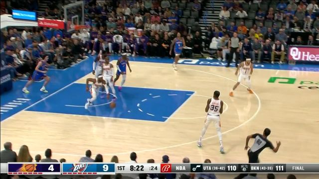 【2023年04月03日 太阳vs雷霆集锦】奥科吉提前预大帽招呼吉迪 反击妙传布克空切暴扣