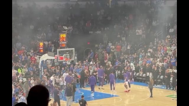 【2023年04月03日 太阳vs雷霆集锦】还是忘不掉那道疤！KD俄城DJ出场介绍遭俄城球迷嘘声迎接