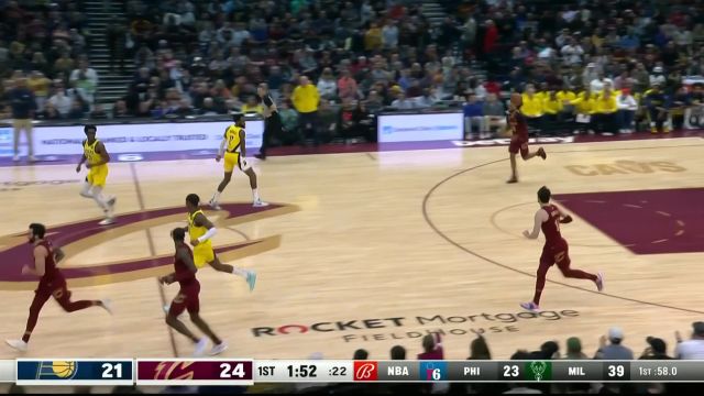 【2023年04月03日 步行者vs骑士集锦】平地一声雷！阿伦飞天遁地单臂劈扣