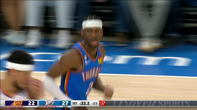 【2023年04月03日 太阳vs雷霆集锦】人狠话不多！佩恩里突外投连拿五分抹平分差