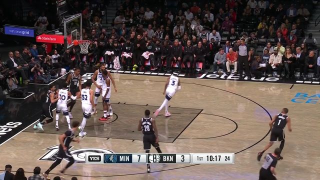【2023年04月05日 森林狼vs篮网集锦】丁威迪小手一抖送妙传 克拉克斯顿旱地拔葱空接炸筐
