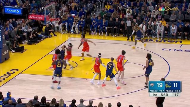 【2023年04月05日 雷霆vs勇士集锦】节奏说来就来 格林底角发牌库里空切跑位行云流水