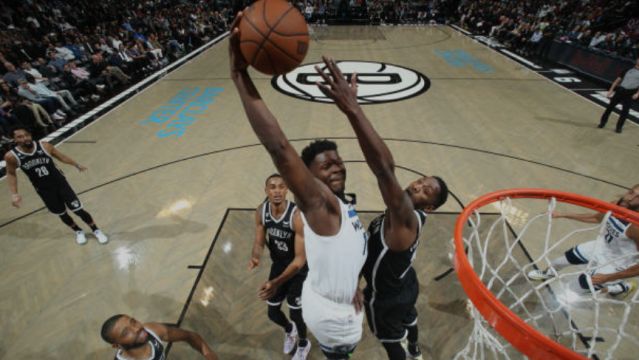 【2023年04月05日 森林狼vs篮网集锦】森林狼vs篮网五佳球 布里奇斯一飞冲天爱德华兹单臂劈扣