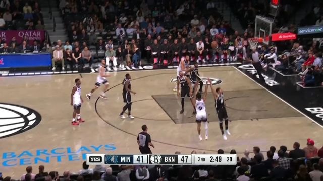 【2023年04月05日 森林狼vs篮网集锦】凭天赋碾压全场！ 爱德华兹单臂劈扣引爆全场