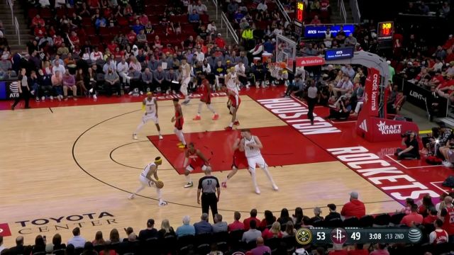 【2023年04月05日 掘金vs火箭集锦】戈登小手一抖将球传出 约基奇心领神会空切暴扣