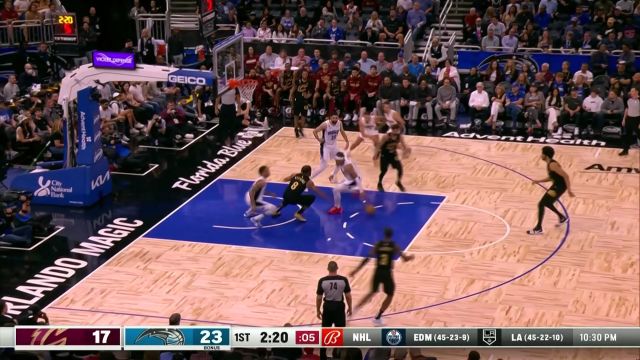 【2023年04月05日 骑士vs魔术集锦】打板三分实力还是运气？进攻时间所剩无几勒维尔果断出手三分打板命中