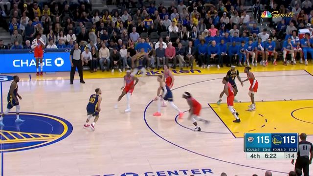 【2023年04月05日 雷霆vs勇士集锦】外线连珠炮 勇士手感爆棚打出一波小高潮