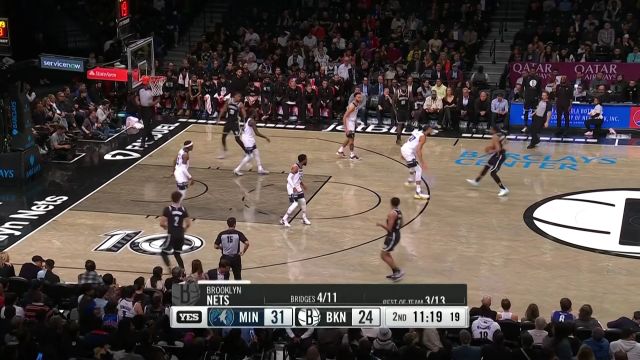 【2023年04月05日 森林狼vs篮网集锦】一步轻松撕开防线 丁威迪蜻蜓点水突破送暴扣