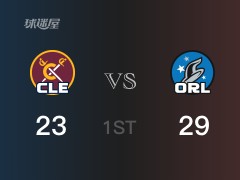 NBA常规赛 ：首节数据，魔术以29-23领先骑士，富尔茨11分2篮板