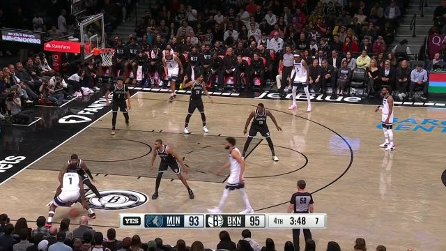 【2023年04月05日 森林狼vs篮网集锦】投射能力拉满的天赋怪！爱德华兹撤步三分一发入魂