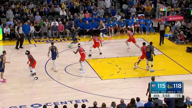 【2023年04月05日 雷霆vs勇士集锦】进攻行云流水！勇士打出流畅配合气势十足逼停雷霆