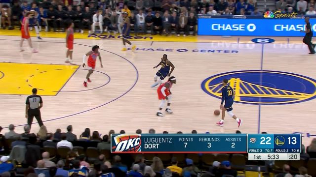 【2023年04月05日 雷霆vs勇士集锦】德芙一般的丝滑 勇士传球一气呵成迪文琴佐潇洒拉杆