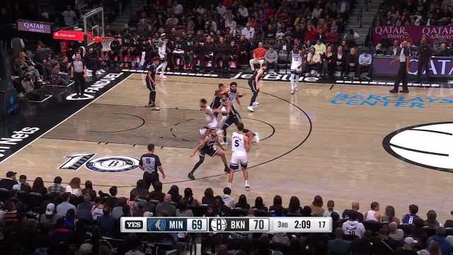 【2023年04月05日 森林狼vs篮网集锦】森林狼107-102篮网 森林狼险胜篮网止3连败