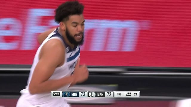 【2023年04月05日 森林狼vs篮网集锦】卡尔-安东尼 唐斯 比赛集锦 篮网