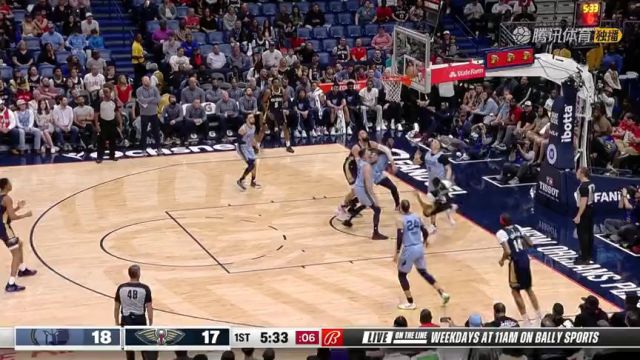 【2023年04月06日】灰熊vs鹈鹕第1节英文原声回放