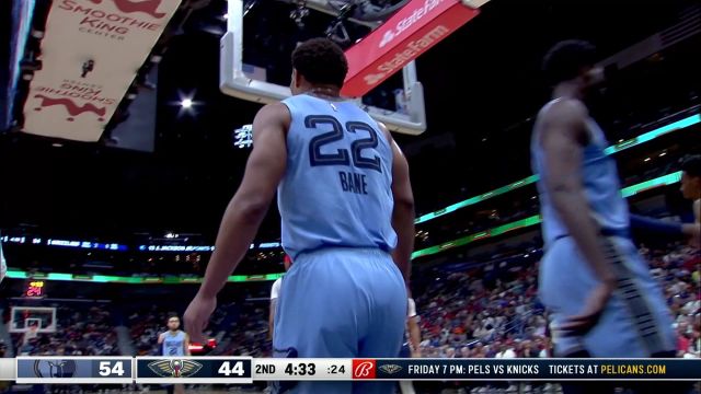 【2023年04月06日 灰熊vs鹈鹕集锦】一脚油门踩到底 贝恩飘逸上篮打进2+1