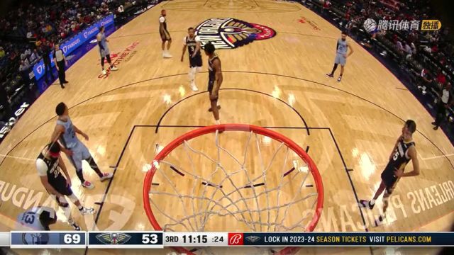 【2023年04月06日】灰熊vs鹈鹕第3节英文原声回放