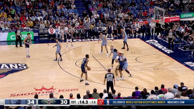 【2023年04月06日 灰熊vs鹈鹕集锦】绝对的身体优势 琼斯空中对抗把球放进