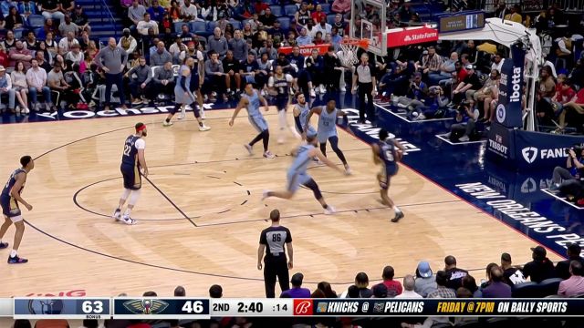 【2023年04月06日 灰熊vs鹈鹕集锦】化身喂饼大师 CJ妙传琼斯双手重扣