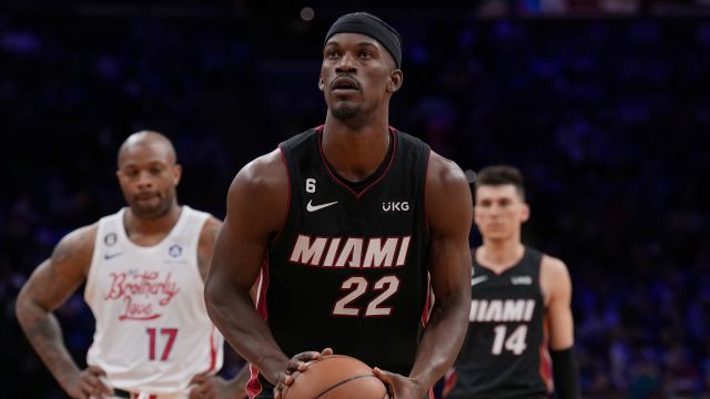 【2023年04月07日 热火vs76人集锦】热火vs76人五佳球 巴特勒高难度2+1两度霸榜