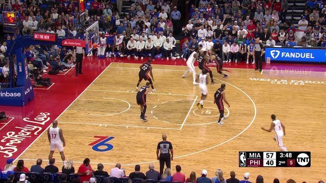 【2023年04月07日】NBA常规赛：热火vs76人第2节英文原声回放