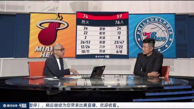 【2023年04月07日】NBA常规赛：热火vs76人第3节中文解说回放